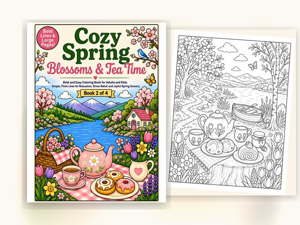 Cozy Spring Coloring Book